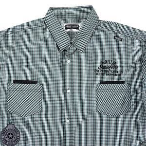 Blac Label Premium Men’s Big & Tall Button-Up Shirt Embroidered Patches 4XL